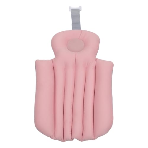 Adult Bath Pillow Suction Cup Design Neck Back Support Nonslip Bath Mat for Home Bathroom (Pink) - color: Pink