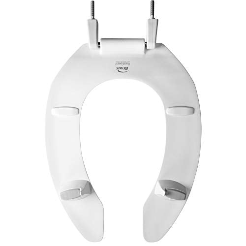 BEMIS 2L2155T 000 Medic-Aid 2" Lift Raised Open Front Plastic Toilet Seat, ELONGATED, Long Lasting Solid Plastic, White - style: Open Front Seat - 2-Inch Lift