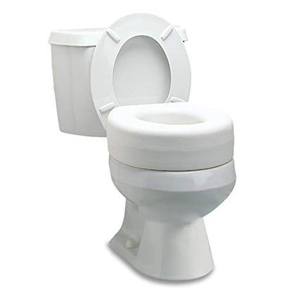 Lumex Raised Toilet Seat, 4.5" Riser, Non-Locking, Fits Most Toilets