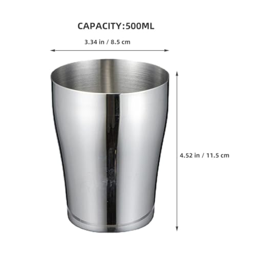 Stainless Steel Tooth Cup 500ml Rinsing Cup for Brushing Teeth with Smooth Surface and Easy to Clean Design Suitable for Theme Party and Daily Use