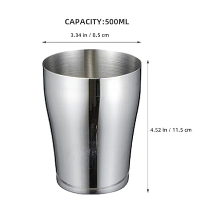 Stainless Steel Tooth Cup 500ml Rinsing Cup for Brushing Teeth with Smooth Surface and Easy to Clean Design Suitable for Theme Party and Daily Use