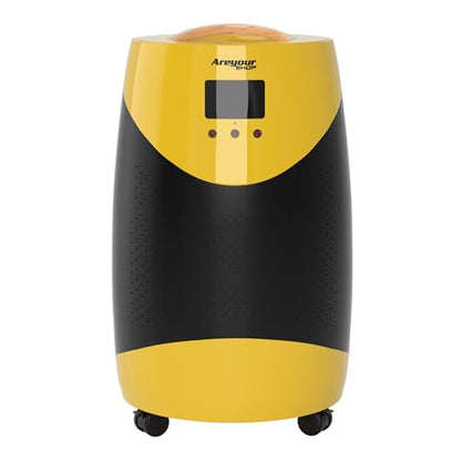 Topteng Yellow Towel Warmer 20Lwith Wheels, Towel Heater Hot Tub Towel Warmer Bucket Style Large Hot Towel Warmer Drying Rapid Heat-Up Auto Shut Off YE for Bathroom