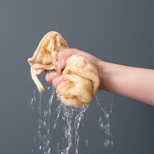 5pcs Hand Towel Set Super Absorbent Quick Dry Lint Free Hanging Loops 30x30cm for Bathroom Kitchen Travel Daily Use Home, Beige - color: Beige