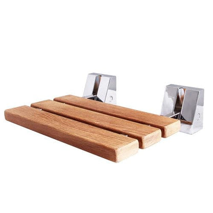 Barclay 16inches Wall Mounted Teak Shower Seat 15-3/4inches W x 13inches D x 4-1/2inches H - color: Oil Rubbed Bronze,teak