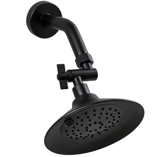 All Metal Shower Angle Adapter, Adjustable Shower Head Extension Adapter, Solid Brass Shower Head Elbow,Adjust Angle to Upgrade Shower Experience (Matte Black) - color: Matte Black