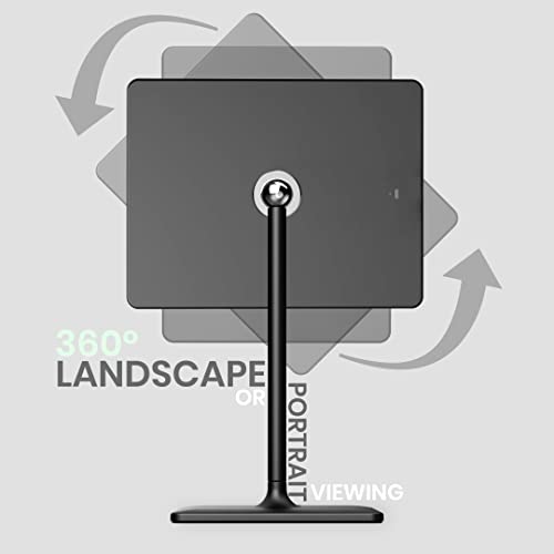 Orbit LED Vanity Mirror with Lights, 7X/1X Magnification, Dimmable & USB-C Rechargeable Tabletop Mirror - Phantom Black - color: Phantom Black