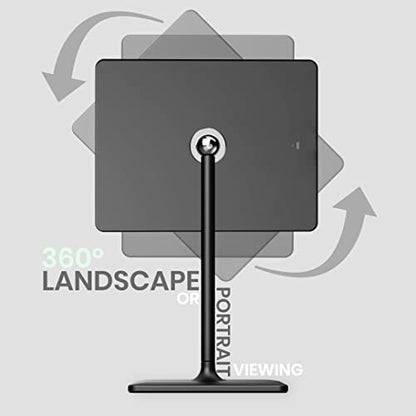 Orbit LED Vanity Mirror with Lights, 7X/1X Magnification, Dimmable & USB-C Rechargeable Tabletop Mirror - Phantom Black - color: Phantom Black