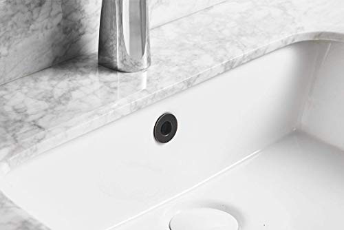 Sink Basin Trim Overflow Cover Ring Brass Insert in Hole Round Caps | Oil Rubbed Bronze ORB by Homevacious - color: Oil Rubbed Bronze