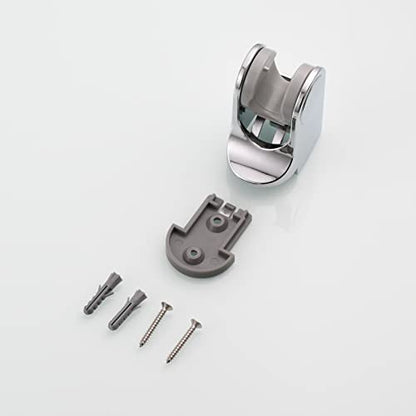 Handheld Shower Head Bracket ABS Plastic Wall Mount Screw Shower Wand Holder Adjustable for Hand Shower Chrome, ST01 - style: Chrome