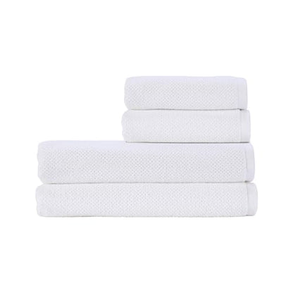Christy Brixton 4 Piece White Towel Set | 100% Cotton | Ultra Soft | Super Absorbent | 600GSM | 2 Bath Sheets 2 Hand Towels - color: White, size: 2 Hand 2 Bath Sheet Set