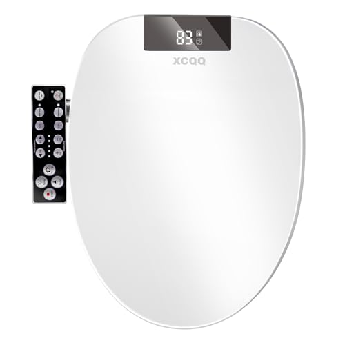 Electric Heated Bidet Toilet Seat, Elongated, S9BL | Fixed Panel Control, Instant Warm Water, Heated Seat, Warm Air Drying, Slow Close Lid, LED Display, Nightlight