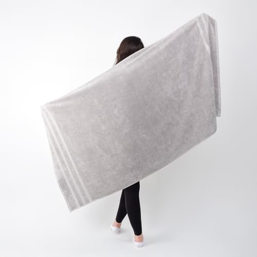 SOFE H&L | Olea Luxury Turkish Cotton Bath Towel Set of 1 : 1 Jumbo Bath Towel Cool Gray | Premium, Soft, Durable, Absorbent | XL Bath Towels Oversized - color: Cool Gray, size: Set of 1 (1 Jumbo Bath Towel)