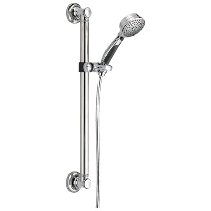 Delta Faucet 9-Spray Slide Bar Hand Held Shower with Hose, Chrome Handheld Shower Head, Slide Bar Hand Shower, Handheld Shower, Detachable Shower Head, Chrome 51900 - color: Chrome