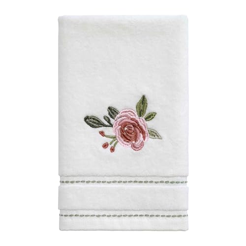 Avanti Linens - Fingertip Towel, 100% Soft & Absorbent Cotton Towel, Floral Home Decor (Spring Garden)
