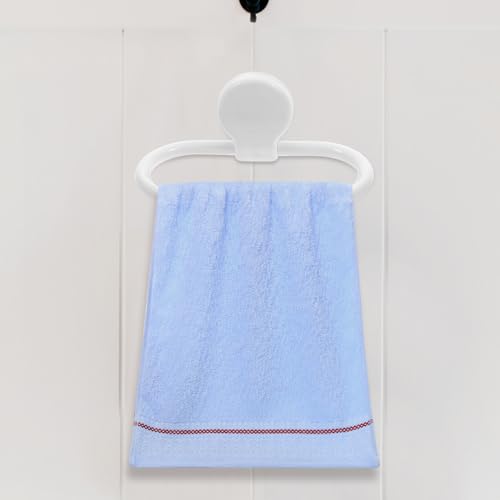 2pcs Adhesive Hand Towel Rings for Bathroom and Kitchen Wall Mounted Towel Rack Storage No Drill Self Adhesive Holder for Home Cabinet Door Organization