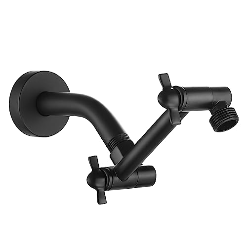 Black Shower Arm, Shower Head Extender Arm with Universal Connection to Shower Heads, Anti-Leak Tool-Free Installtion, Shower Exetension (5 Inch, Matte Black) - color: Matte Black, size: 5 Inch