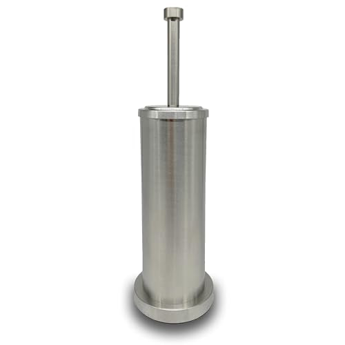 Brushed Nickel Toilet Bowl Brush with Holder, Durable Bathroom Cleaning Tool, Modern Design for Easy Toilet Maintenance, Bathroom Cleaner Brush for Efficient Cleaning and Hygiene - color: Brushed Nickel