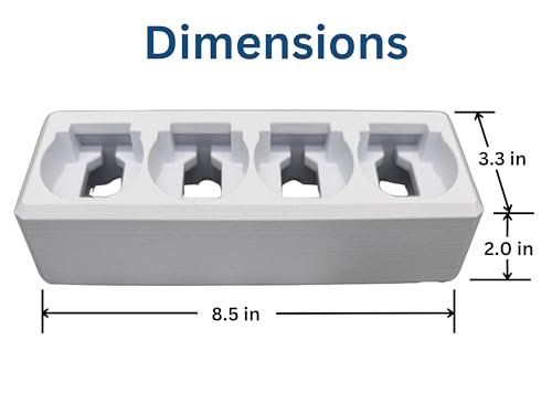 4 Slot Family Electric Toothbrush Charger Holder and Bathroom Organizer, for Select OralB and Philips Sonicare Tooth Brush Chargers (See Compatability Image), Countertop Stand or Wall-Mounted, White - size: 4 Openings