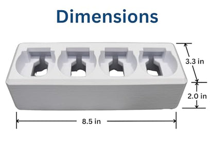 4 Slot Family Electric Toothbrush Charger Holder and Bathroom Organizer, for Select OralB and Philips Sonicare Tooth Brush Chargers (See Compatability Image), Countertop Stand or Wall-Mounted, White - size: 4 Openings