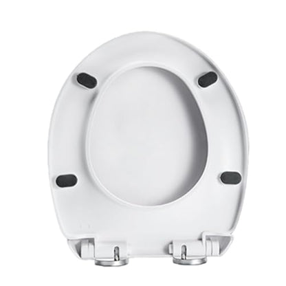 Round Plastic Toilet Seat with Quick-Release and Soft Close, Easy Install and Clean, Compatible with All Brands (White) - size: O