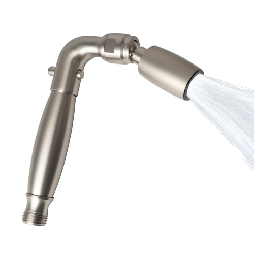 High Sierra® Solid Lead-Free Metal Handheld Shower Head, Built-in Trickle Valve, Patented single Nozzle Never Clogs. Shower Hose and Holder Not Included. Ultra Low Flow 1.25 GPM. Brushed Nickel Finish - color: Nickel, size: 1.25 GPM