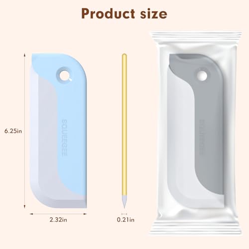 3 Pack Small Squeegees for Shower Glass, Car Windows, Countertops | Streak-free clean for shower glass, car windows, and kitchen counters with a compact, easy-grip mini squeegee set