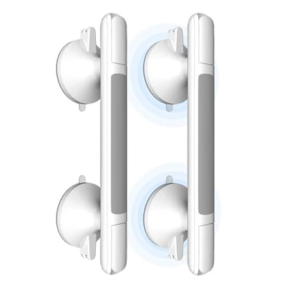 Grab Bars for Bathtubs and Showers, 2-PCS | With Indicator, Suction Cup Shower Handle, Surface Safety Grip, Strip Locking Latches Removable - color: 2-PCS