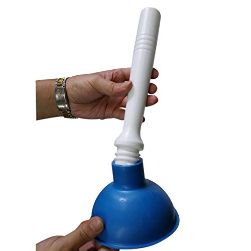 Drain Plunger, Mini Sink Unclogger, Small 4-Inch Clog Remover | Rubber Cup Hand Plumber Helper, Force Tiny Compact Tool with 9" Short Handle for Kitchen Bathroom, Toilet, Shower, Bath Tub - color: Blue + Green