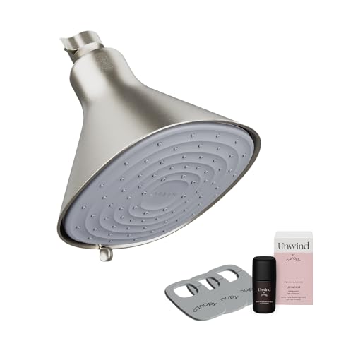 Canopy Filtered Shower Head - High Pressure Shower Head Filter for Hard Water - Shower Filter To Remove Impurities for Healthier Scalp, Skin & Hair - Support Hair Growth & Minimize Breakage - Nickel - color: Nickel, size: Original