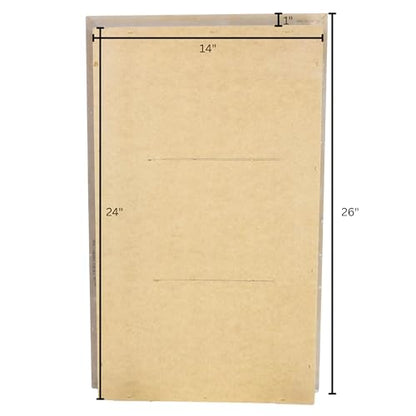 BLC 16x24 Recessed Wall Niche Medicine Cabinet, in the Wall Bathroom Cabinet 3 Shelf/Shelves, Made in North America, Real Wood, NO MDF, White