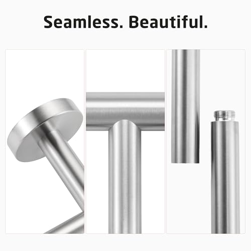 KES 23.2-Inch Towel Bar for Bathroom, Bath Towel Rack Towel Holder | Wall Mount SUS304 Stainless Steel Brushed Finish, Total Length 25.5 Inch, A2000S65B-2 - color: Brushed Grey, size: 25.5 Inch