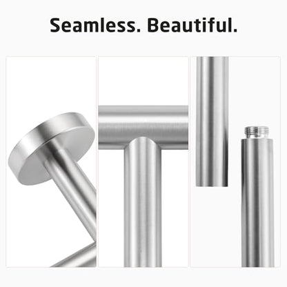 KES 23.2-Inch Towel Bar for Bathroom, Bath Towel Rack Towel Holder | Wall Mount SUS304 Stainless Steel Brushed Finish, Total Length 25.5 Inch, A2000S65B-2 - color: Brushed Grey, size: 25.5 Inch