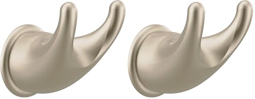 Moen YB8003SN Mason Robe Hook, 1 Count (Pack of 2), Satin Nickel - color: Satin Nickel, size: 1 Count (Pack of 2)