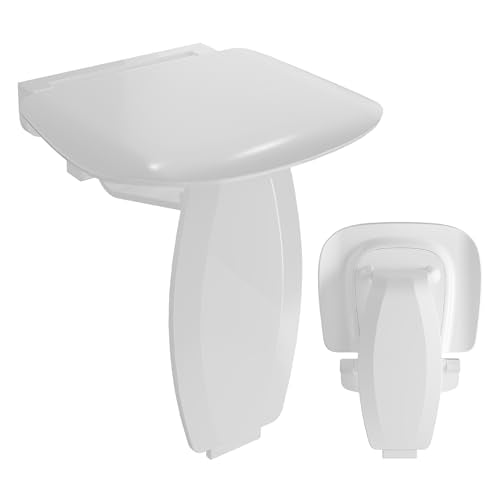 Garvee Wall Mounted Folding Shower Seat, 550 lbs Load-Bearing, Non-Slip Shower Bench, Space-Saving Design, Easy Assembly & Cleaning | Non-Slip, Space-Saving Design, Easy Assembly & Cleaning