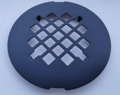 4-1/4 inches Snap-On Round Shower Drain Cover, Stainless Steel (Matte Black) - color: Matte Black