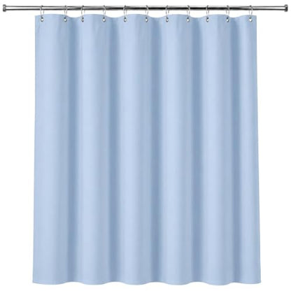Dependable Industries inc. Essentials Premium 6 Guage PEVA Shower Curtain Liner - PVC Free Magnetized Bottom Odorless with Rustproof Grommets (Light Blue) - color: Light Blue