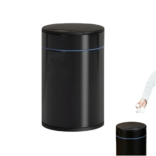 Smart Trash Can, Sensor Opening and Closing (1, Black) | Automatic Trash Can for Living Room, Bedroom, Kitchen and Bathroom - color: Black