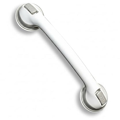 Safe-er-Grip Changing Lifestyles Suction Cup Grab Bars For Bathtubs & Showers; Safety Bathroom Assist Handle, White & Grey, 16 Inches - color: White/Grey, size: 16 inch (Pack of 1)