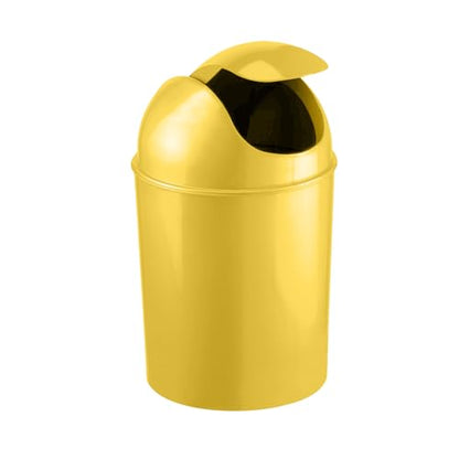 Umbra 1.25 Gallon Mini Waste Can with Removable Swing-Top Lid - Small Garbage Bin for Kitchen, Bathroom, Bedroom, Office - Compact Trash Can Fit Under Tables & Counters - Yellow - color: Yellow