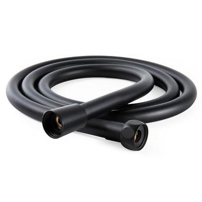 OFFO Ultra-Flex Shower Hose, 48 in Premium RV PVC Handheld Shower Head Hose Flex Hoses Extension with Brass Insert and Nut for Bathing Pet Bathing, Matte Black - color: Matte Black, size: 48 in