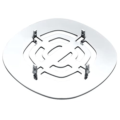 Bropury Easy-to-Install Snap-in Stainless Steel Shower Strainer Shower Drain Grid (Chrome) - color: Chrome