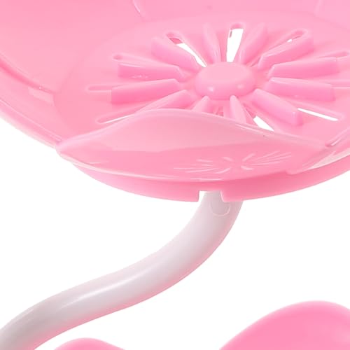 TOYANDONA Double Layer Lotus Soap Dish with Drain Pink Plastic Soap Holder Storage Rack for Bathroom Wall Mount No Drilling Suction Cup