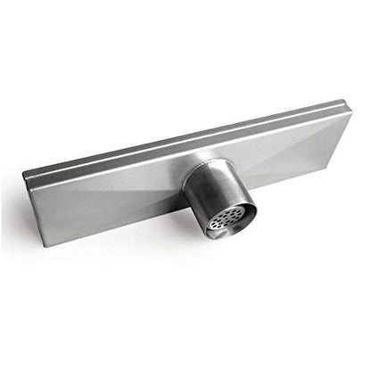 Neodrain 12" Brushed Linear Shower Drain,2-in-1 Flat& Tile Insert Cover | 304 Stainless Steel,Fast Drainage, Durable,Rectangle Shower Floor Drain with Adjustable Feet,Hair Strainer,Fits Bathrooms - color: Stainless Steel, size: 12 In