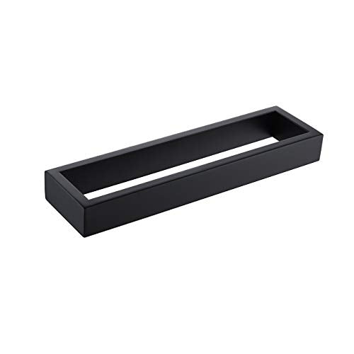 Miyili Matte Black Hand Towel Ring SUS 304 Stainless Steel Bath Towel Holder Contemporary Style Wall Mount, D03B26 - color: Matte Black