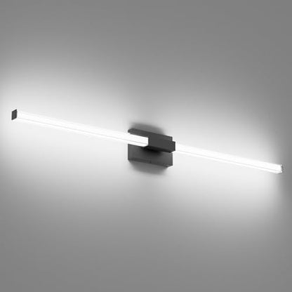 Ralbay 48inch Black Bathroom Vanity Lights Bar 36W Modern LED Matte Black Vanity Light Fixtures Over Mirror(5500K White Light) - color: Black, size: 48 inch