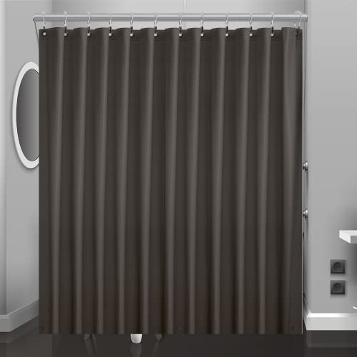 Taupe Plastic Shower Curtain Or Liner, 72x72 Inch Lightweight Brown Plastic Bathroom Shower Showroom Inner Curtain with Rustproof Metal Grommet Holes and Weighted Magnets - color: C02-taupe, size: 72"W x 72"L (Pack of 1)