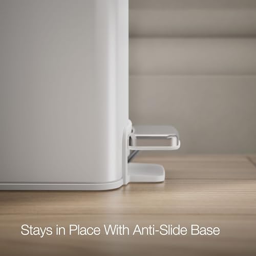 Kohler 6 Liter (1.5 Gallon) Stainless Steel Step Trash Can, White - color: White Stainless Steel, size: 1.6 Gallon - Step Can