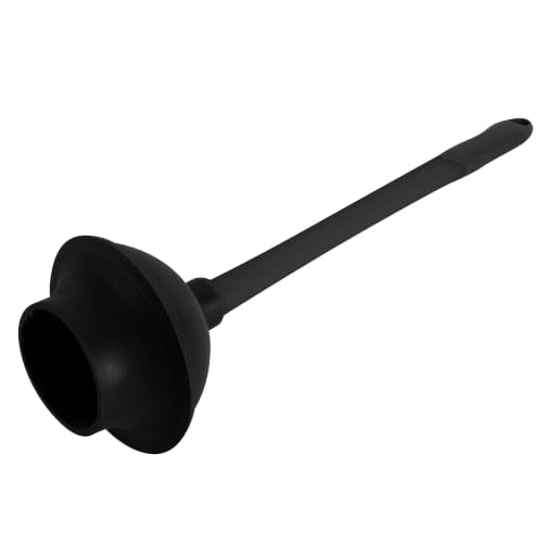 Bath Bliss 2-in-1 Toilet Plunger and Bowl Brush Combo Caddy Set Black Color | Heavy Duty Bathroom Cleaning Tools | Space Saving Storage Holder