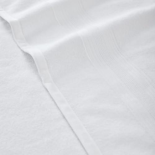 Modern Threads Hotel Collection 6-Pack 100% Ring Spun Cotton, Highly Absorbent Quick Drying Bath Towel Set, White, 27x54 - size: 27x54