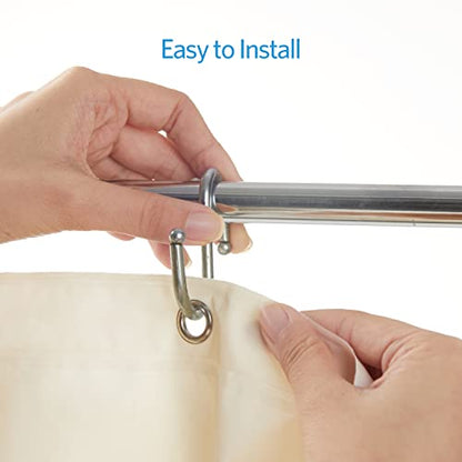 EHZNZIE Beige Shower Curtain Liner 72x72, PEVA Waterproof Bath Curtain, No Chemical Smell, 3 Weighted Magnets, Durable with Rustproof Metal Grommets - color: Beige, size: 72"W x 72"L (Pack of 1)